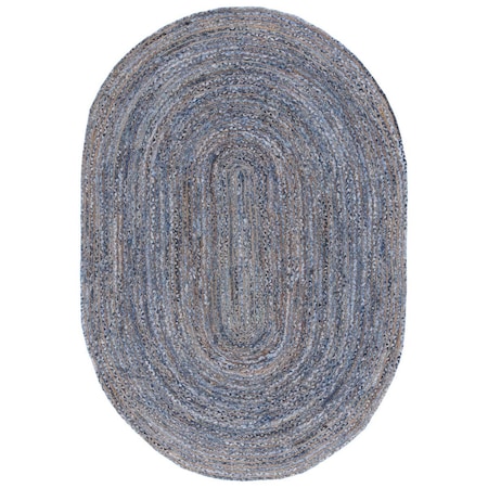 Safavieh 8 x 10 ft. Cape Cod Blue & Natural Hand Woven Oval Area Rug CAP202M-8OV